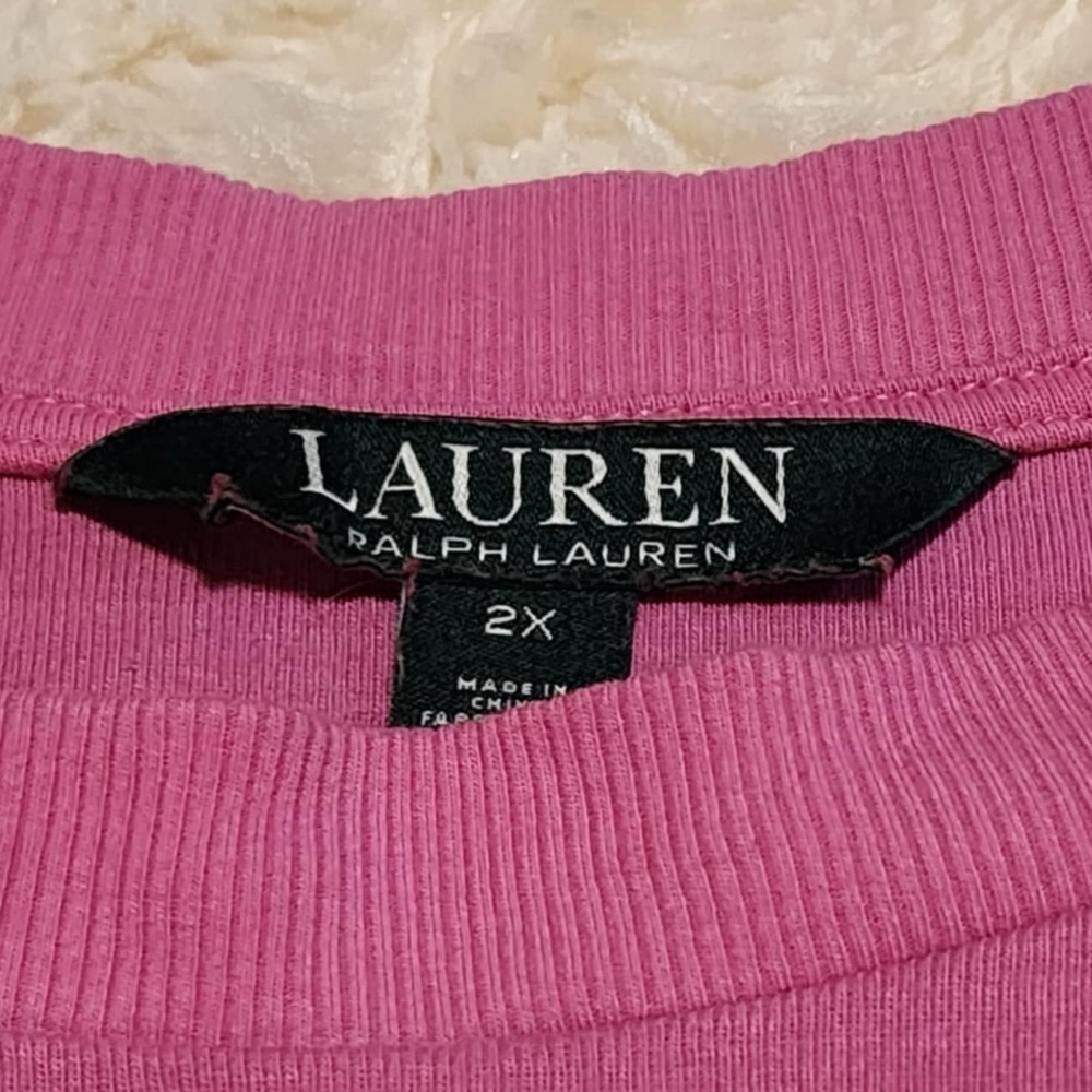 Lauren Ralph Lauren Women’s Size 2X Pink Long Sleeve Shirt EUC - Picture 4 of 7